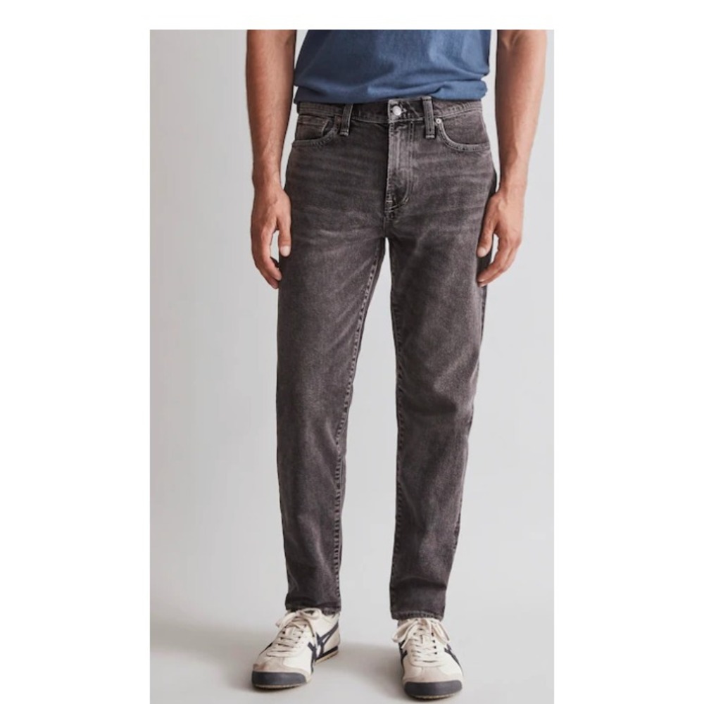 Madewell Jeans Relaxed Taper Mens 29x30 Charcoal Wash Button Fly